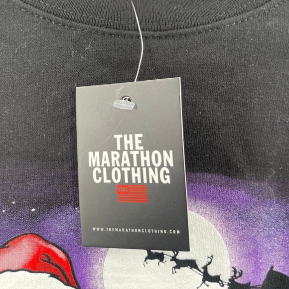 NWT Men's The Marathon Clothing Slauson Bruce Black Santa Sweatshirt - Picture 5 of 7
